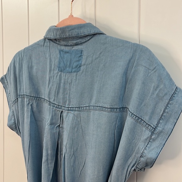 🆕Hem & Thread Chambray Button Down Belted Shirt Dress Denim Vintage Design - Picture 13 of 13
